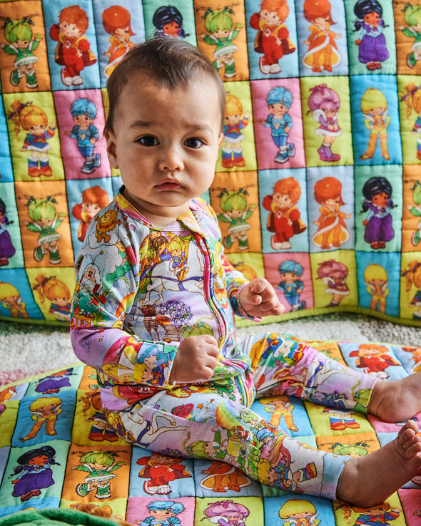 Kip&Co x Rainbow Brite Brite Side Organic Zip Romper-Baby Rompers-Antipodream