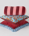 Rhubarb Pie Velvet Bolster Cushion-Cushions-Antipodream