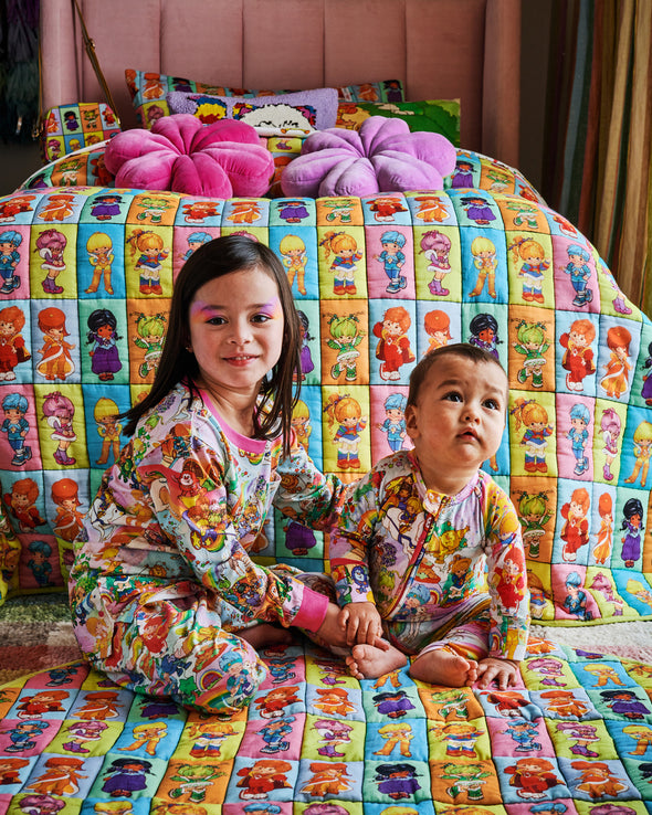 Kip&Co x Rainbow Brite The Gang Organic Cotton Quilted Kids Bedspread-Bedspread-Antipodream