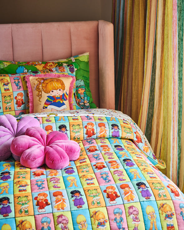Kip&Co x Rainbow Brite The Gang Organic Cotton Quilted Kids Bedspread-Bedspread-Antipodream