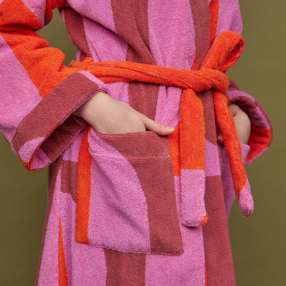 Redondo Towelling Robe - Dahlia (PRE-ORDER)-Bathrobes-Antipodream