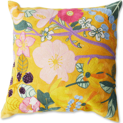 Abundance Marigold Embroidery Cushion (PRE-ORDER)-Cushions-Antipodream