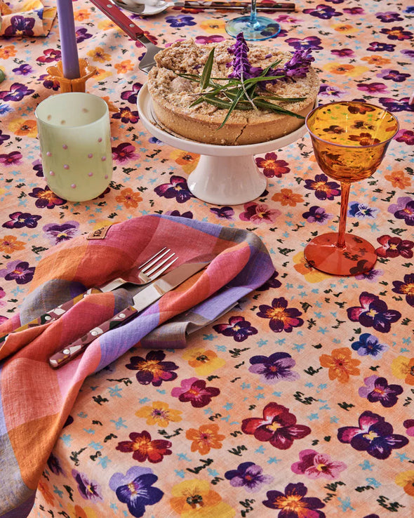 Pansy Linen Tablecloth (PRE-ORDER)-Table Cloths-Antipodream