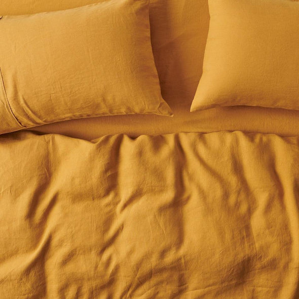 American Mustard Linen Duvet Cover-Duvet Covers-KIP & CO-Antipodream