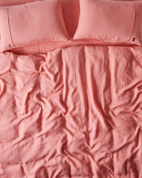 Coral Linen Pillowcase Set-Pillowcases-KIP & CO-Antipodream