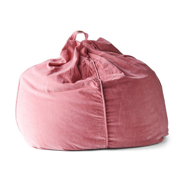 Dusty Rose Velvet Beanbag-Bean bags-KIP & CO-Antipodream
