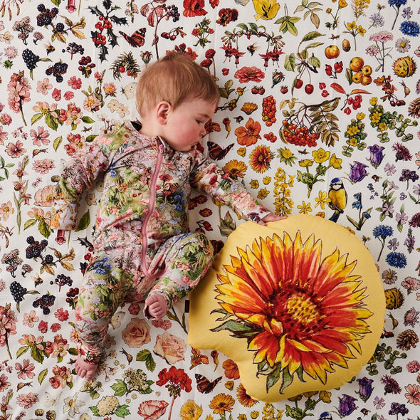 FLOWER FAIRIES Fairy Garden Cotton Fitted Cot Sheet-Fitted sheet-KIP & CO-Antipodream