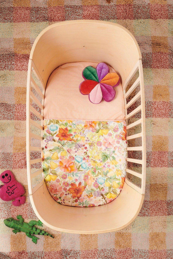 Teeny Weeny Peach Cotton Fitted Cot Sheet-Sheets-KIP & CO-Antipodream